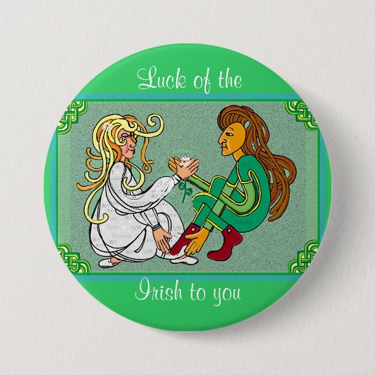 Glück der Iren - Glücklicher St. Patrick's Day Button (Vorderseite)