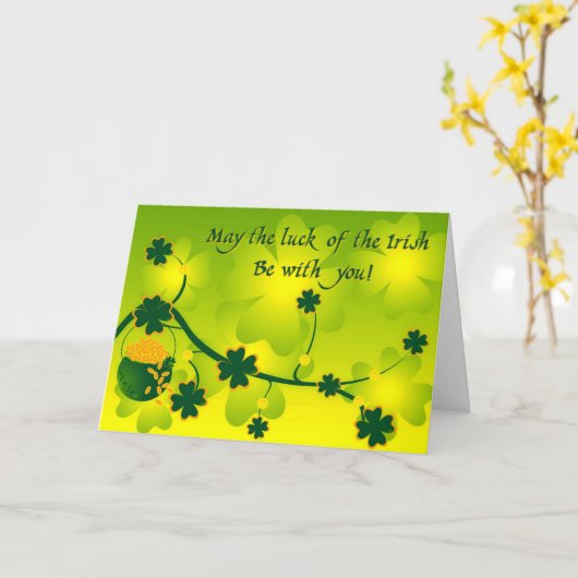 Glück der Iren Karte (Gelbe Blume)