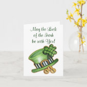 Glück der Iren - Karte (Gelbe Blume)