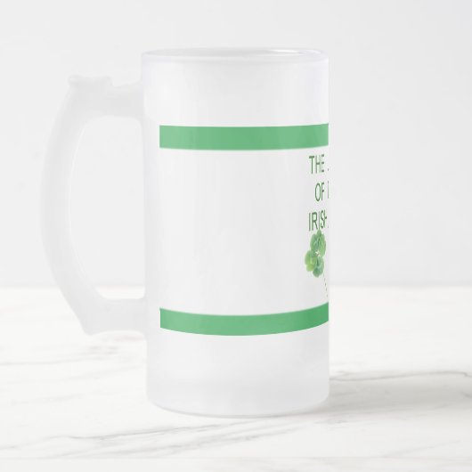 Glück der Iren - Mattglas Bierglas (Links)