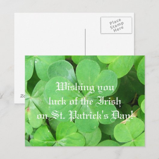 Glück der Iren Postkarte (Vorne/Hinten)