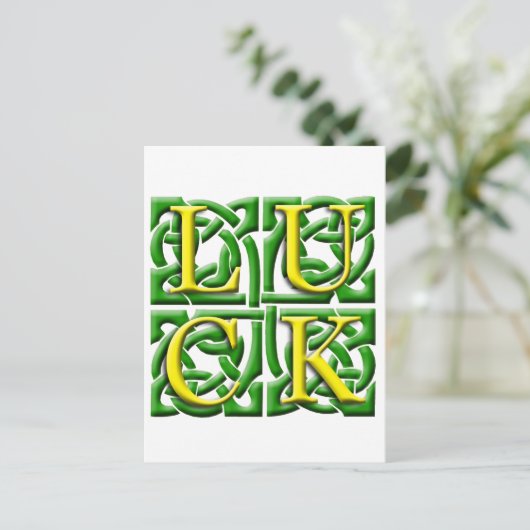 Glück der Iren Postkarte (Stehend Vorderseite)