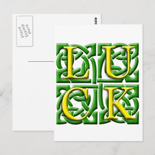 Glück der Iren Postkarte (Vorne/Hinten)