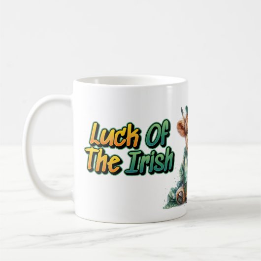 Glück der irischen Hochlandkuh Kaffeetasse (Links)