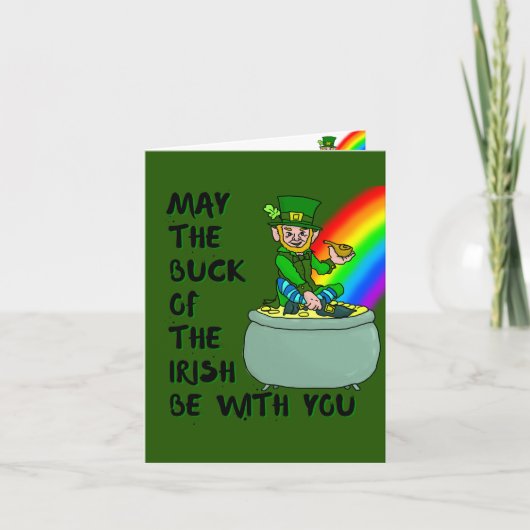 Glück der Irish St Patrick's Day Card Dankeskarte (Vorderseite)