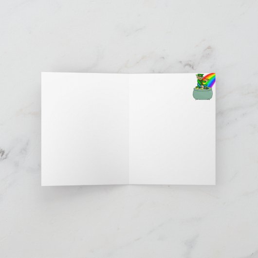 Glück der Irish St Patrick's Day Card Dankeskarte (Innenseite)