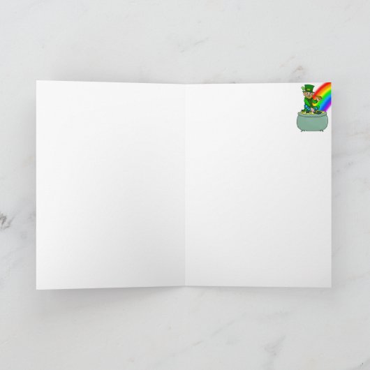 Glück der Irish St Patrick's Day Card Dankeskarte (Innenseite)