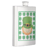 Glück des irischen Leprechaun und Kleeblatts Flachmann (Rechts)