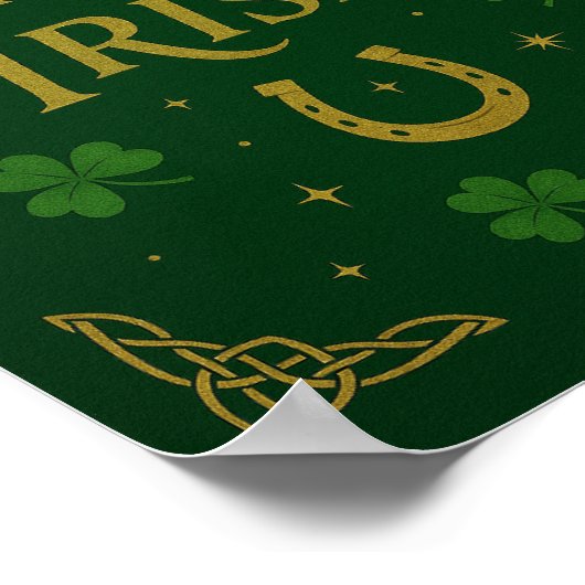 Glück des irischen Posters | St. Patrick's Day Art Poster (Ecke)