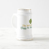 Glück des Irischen Steins Bierglas (Vorderseite Links)