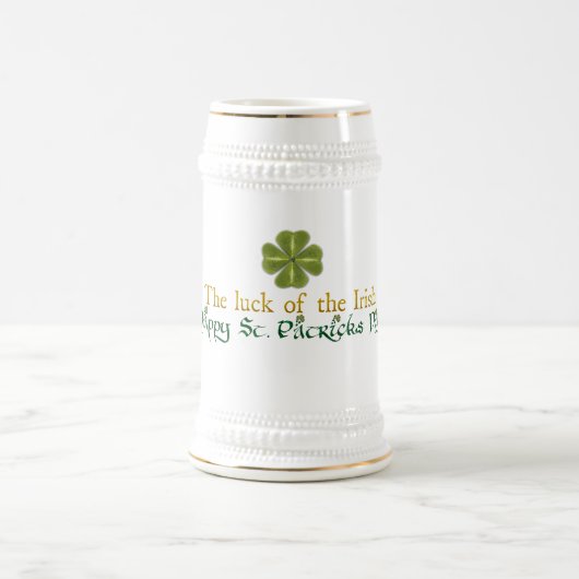 Glück des Irischen Steins Bierglas (Mittel)