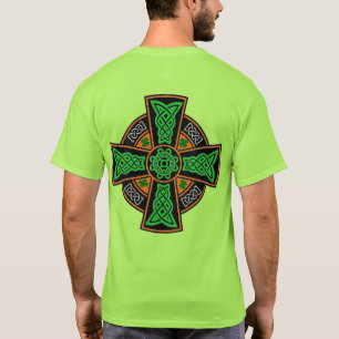 Glück des irischen Symbol keltischen Kreuz-Kleebla T-Shirt