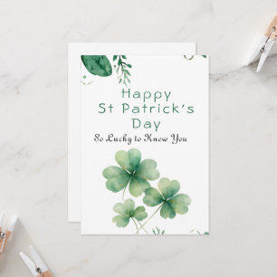 Glück, dich zu kennen St. Patrick Grußkarte Einladung