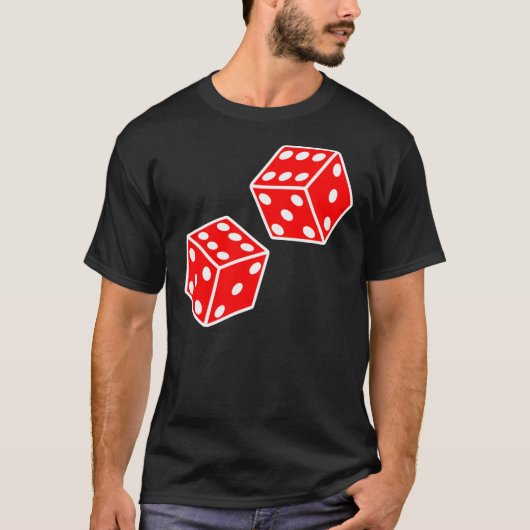 GLÜCK. DOPPELT SECHS. DICE, RED DICE, Throw the Di T-Shirt (Vorderseite)