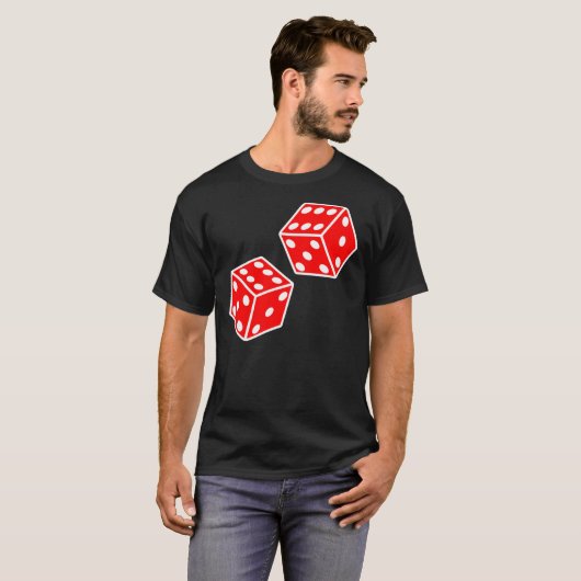 GLÜCK. DOPPELT SECHS. DICE, RED DICE, Throw the Di T-Shirt (Vorne ganz)