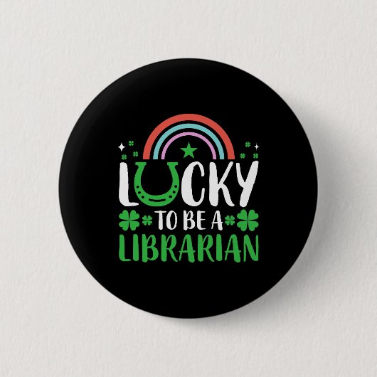 Glück, ein Bibliothekar zu sein Männer Frauen Klee Button (Vorderseite)