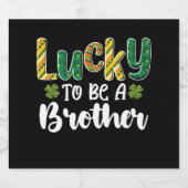 Glück, ein Bruder Familie St Patrick's Day zu sein Bierflaschenetikett (Einzelnes Label)