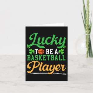 Glück, ein bysketbyll Spieler St. Patrick's Day zu Karte