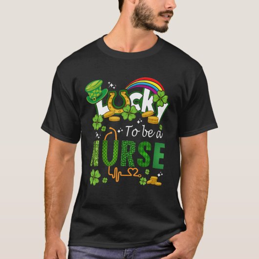 Glück, ein irisches Kleeblatt des heiligen St Patr T-Shirt (Vorderseite)