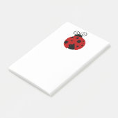 Glück ein Ladybug Niedlich Cartoon Insektendesign Post-it Klebezettel (angewinkelt)