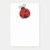 Glück ein Ladybug Niedlich Cartoon Insektendesign Post-it Klebezettel (Vorderseite)