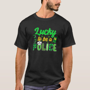 Glück, ein Polizei Irish St Patrick's Day Leprec T-Shirt