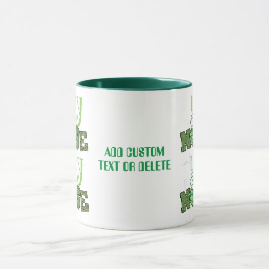 Glück, ein St Patrick's Nurse Kleeblatt Klee zu se Tasse (Zentrum)