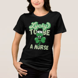 Glück, ein Tag der Krankenschwester St. Patrick zu Tri-Blend Shirt