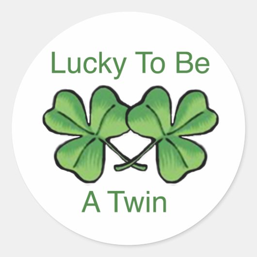 Glück, ein Zwilling zu sein Runder Aufkleber (Vorderseite)