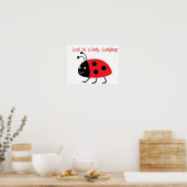 Glück eine Dame sein...Ladybug Poster (Küche)
