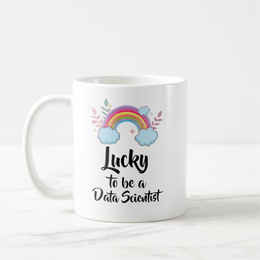 Glück, eine Data Scientist-Tasse zu sein Kaffeetasse (Links)
