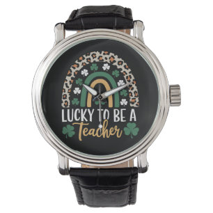 Glück, eine Lehrerin zu sein, Regenbogen St. Patri Armbanduhr