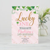 Glück eine Party Einladung (Stehend Vorderseite)