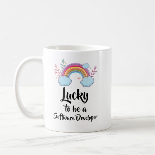 Glück, eine Software-Entwickler-Tasse zu sein Kaffeetasse (Links)