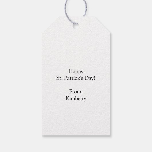 Glück, einen Freund wie Sie St Patrick Day zu habe Geschenkanhänger (Rückseite)