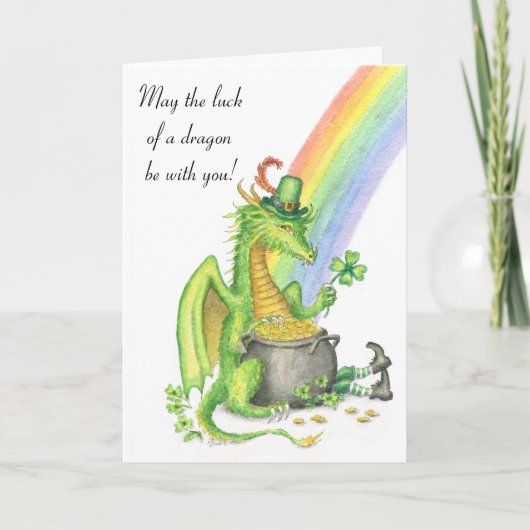 Glück einer Drachekarte Karte (Vorderseite)