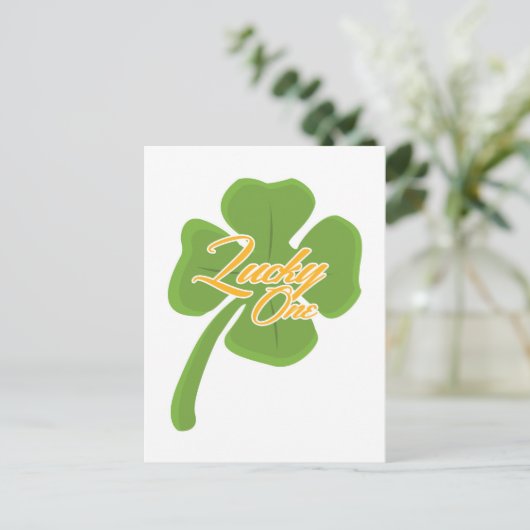 Glück Eins Postkarte (Stehend Vorderseite)