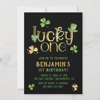 Glück Eins | St Patrick's Day First Birthday Invit Einladung