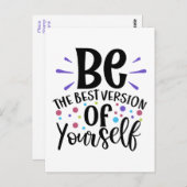 Glück Erfolg Attitude Hallo Motivierend Postkarte (Vorne/Hinten)