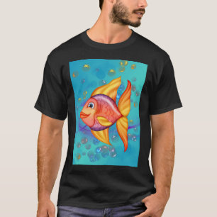 Glück, Fantasie-Fisch T-Shirt