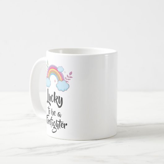 Glück, Feuerwehrmann zu sein Kaffeetasse (Vorderseite Links)