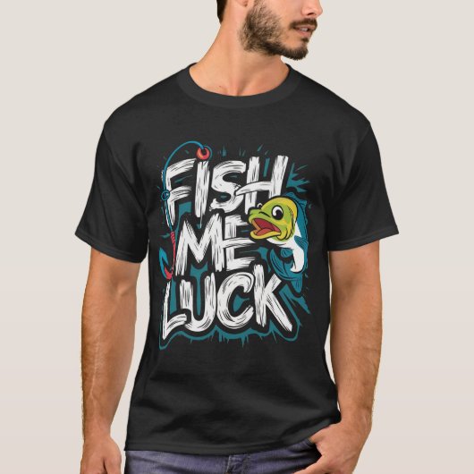 Glück fischen T-Shirt (Vorderseite)