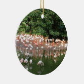 Glück Flamingo Schwarm Keramik Ornament (Rechts)