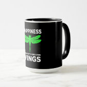 Glück fliegt mit Libellen Tasse (VorderseiteRechts)