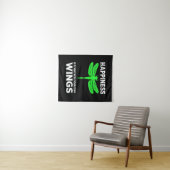 Glück fliegt mit Libellen Wandteppich (Beispiel (Horizontal))