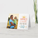 Glück | Foto Vatertag Karte<br><div class="desc">Eine moderne Vatertagskarte von Orabella Prints. Ersetzen Sie das Template-Bild durch eines Ihrer eigenen für eine lustige Karte für Ihre Kleine,  die ihrem Vater am Vatertag zu geben!</div>