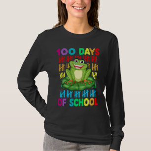Glück Froh 100. Schultag Frosch Lehrer Schüler Ki T-Shirt