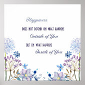 Glück fühlt sich gut Verse Poster (Vorne)