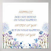 Glück fühlt sich gut Verse Poster (Vorne)