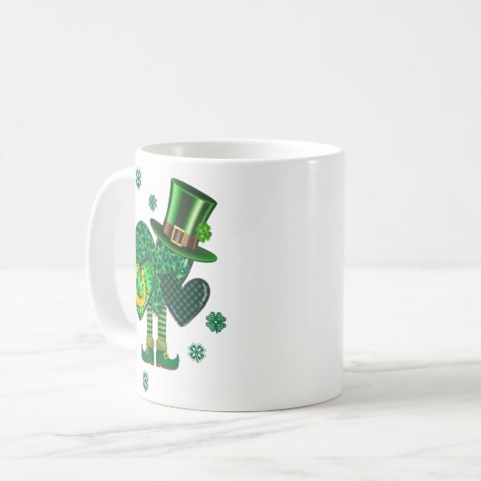 Glück für die Iren Kaffeetasse (Vorderseite Links)